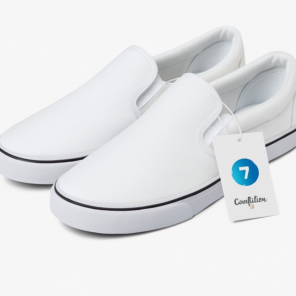 Goodfellow & Co White Canvas Slip-On Shoes – Size 7 – Brand New – Casual Classic